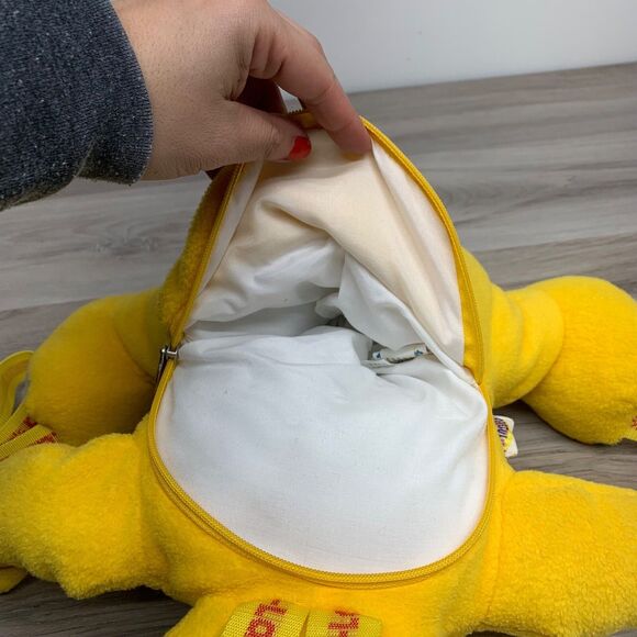 Vintage Teletubbie Laa Laa Yellow Plush Backpack 1990’s 15\